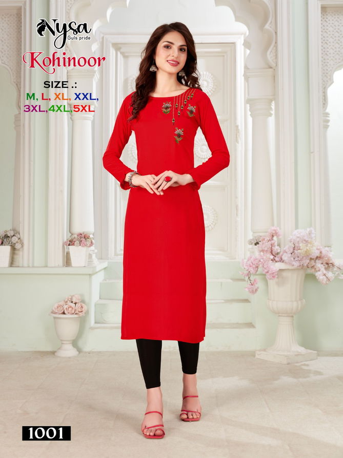 Nysa Kohinoor Ethnic Wear Wholesale Kurti Collection